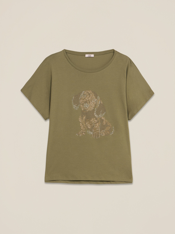 Tricou din bumbac cu aplicații