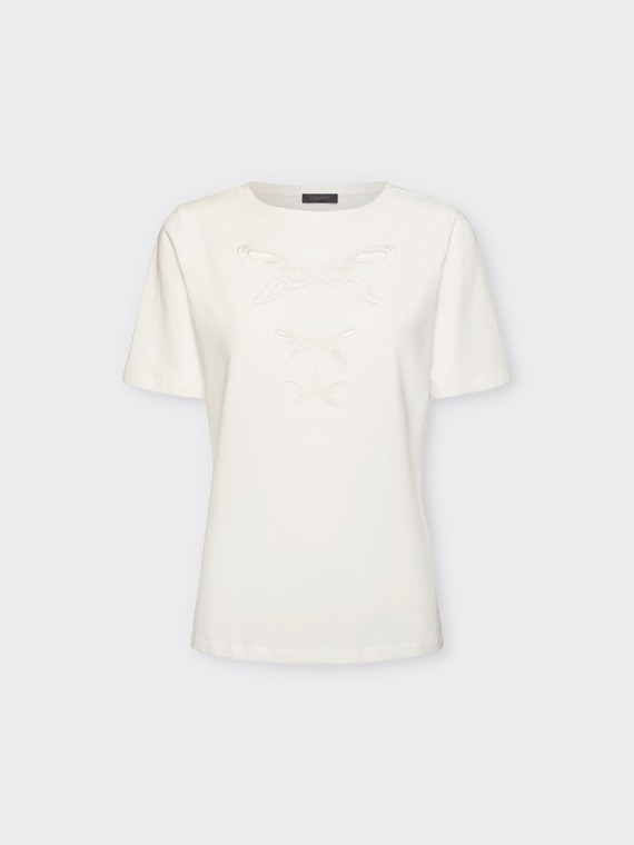 T-shirt with dragonflies embroidery