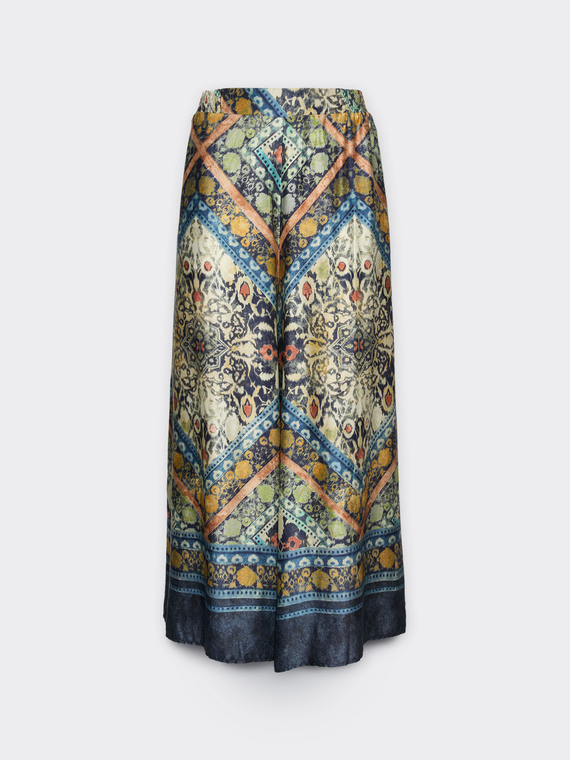Printed cropped trousers