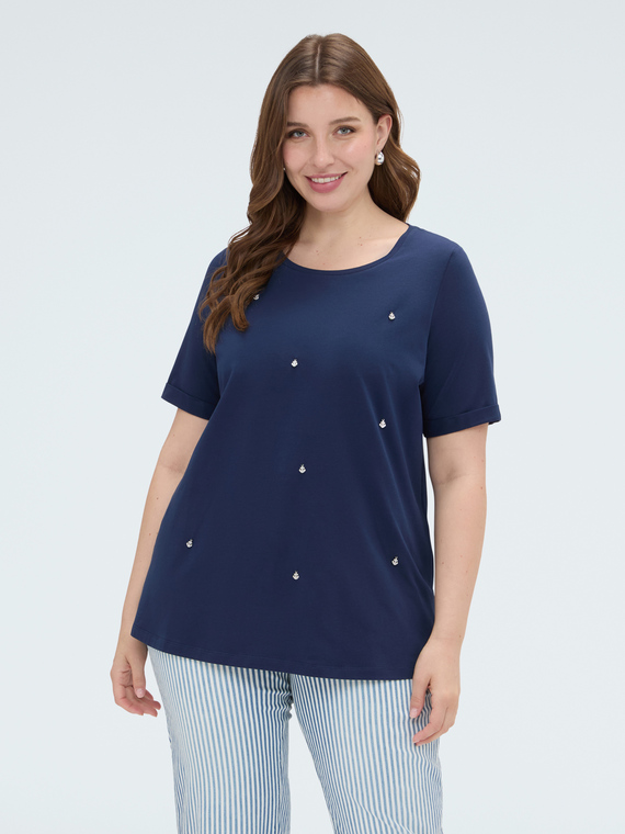 Cotton t-shirt with charms