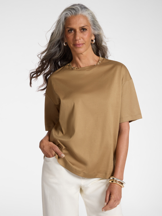 T-shirt con applicazioni Monogram