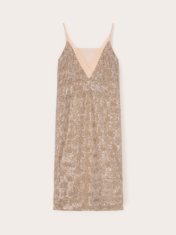 Midikleid aus Paillettenstoff
