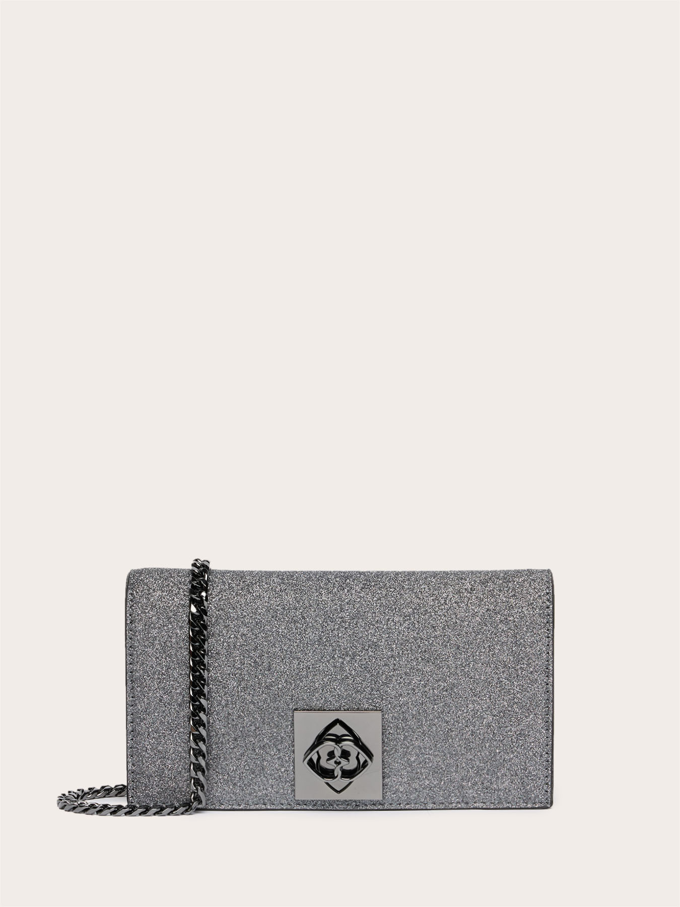 Glittery Coated Fabric Wallet Bag image number 0