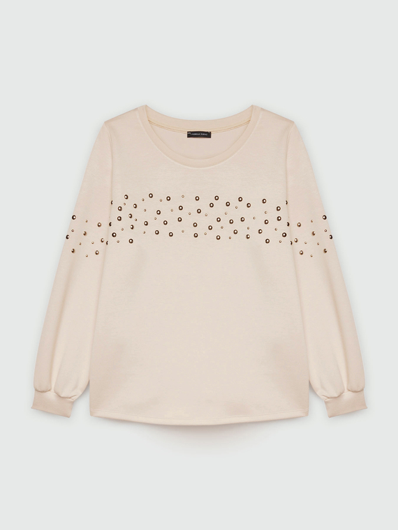 Sweatshirt mit Nieten