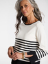 Striped viscose blend jersey image number 3