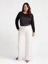 Long-sleeved dual fabric T-shirt image number 3