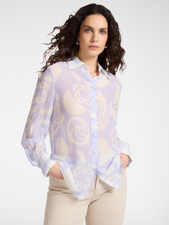 Printed viscose shirt
