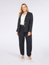 Nadelstreifenblazer mit Sweatshirt-Kapuze image number 4