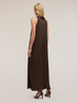 Robe longue avec col en satin image number 1