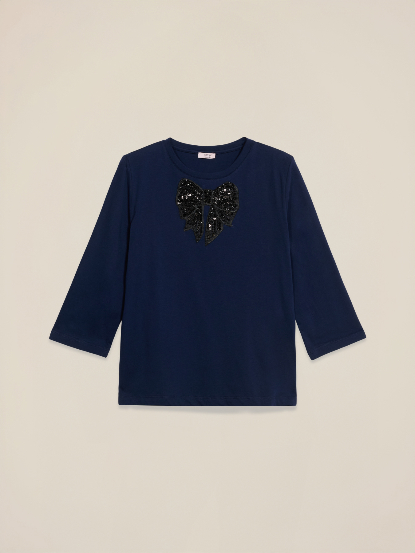 T-shirt con patch in paillettes image number 3