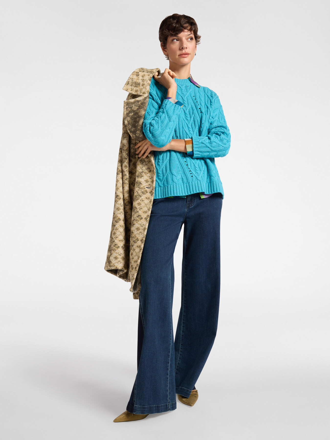 Wool sweater with workmanship image number 3