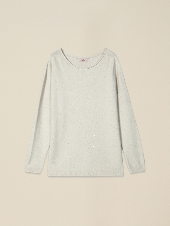 Maglia con micro paillettes