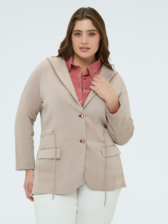 Felpa con cappuccio in scuba