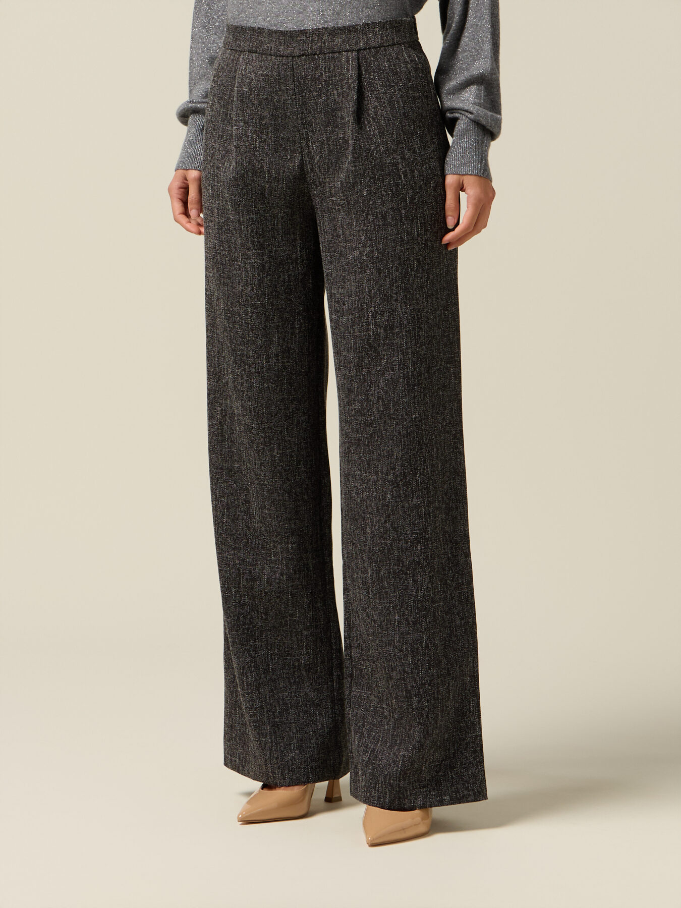 Pantaloni palazzo misto viscosa image number 3