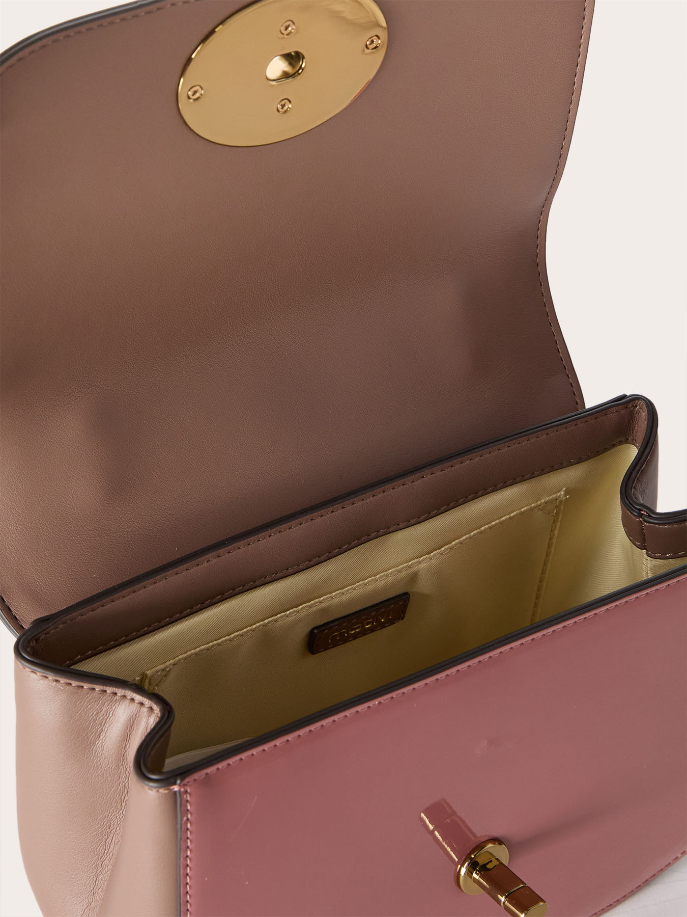 Shoulder bag in coated fabric and velvet image number 4