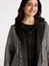 Hooded scuba fabric coat image number 3