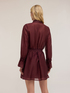 Vestito chemisier in voile con volants image number 1