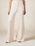 Wide-leg palazzo pants in crepe fabric image number 4