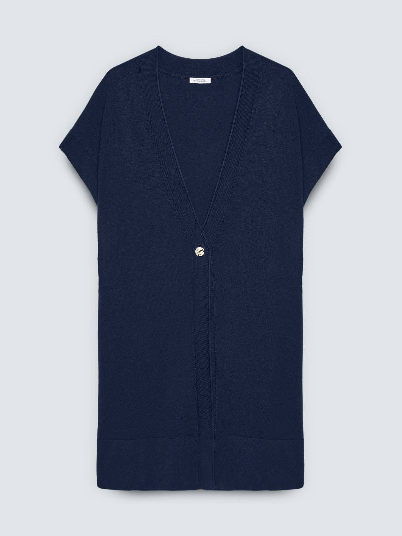 Long vest in viscose blend image number 4