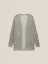 Durchbrochene Strickjacke mit Pailletten image number 3