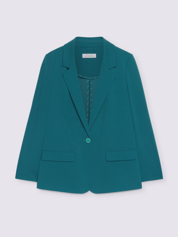 Blazer relaxed in tessuto stretch