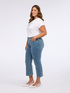 Kick flare jeans with faded rhinestone effect image number 6