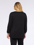 T-shirt bimaterica con maniche a tre quarti in raso e jersey image number 1