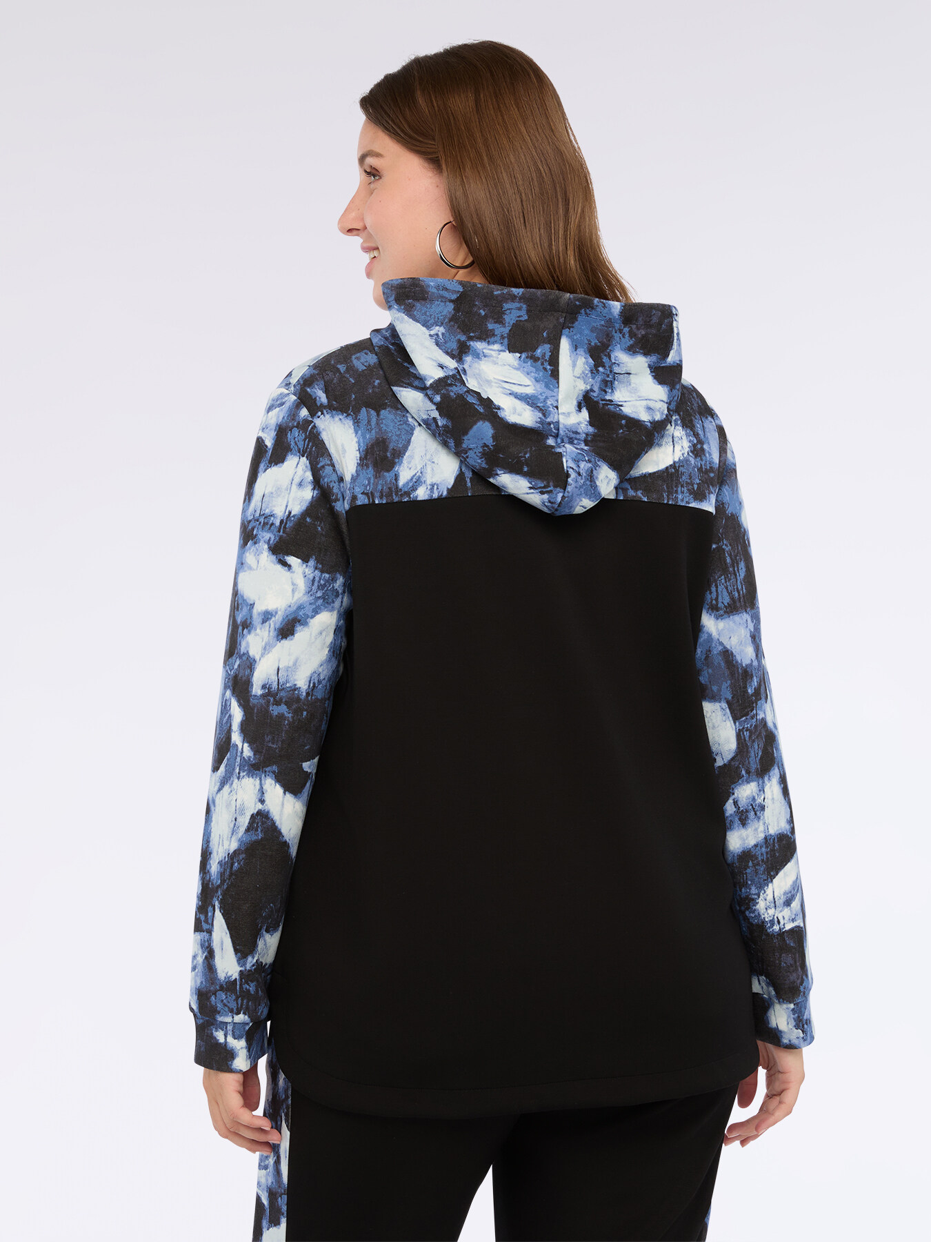 Felpa con cappuccio in scuba image number 1