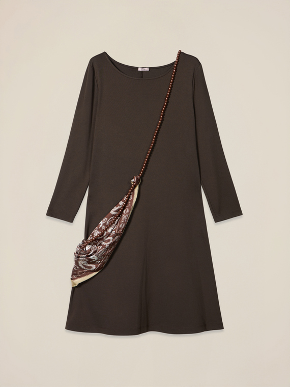 Vestito flared con dettaglio foulard