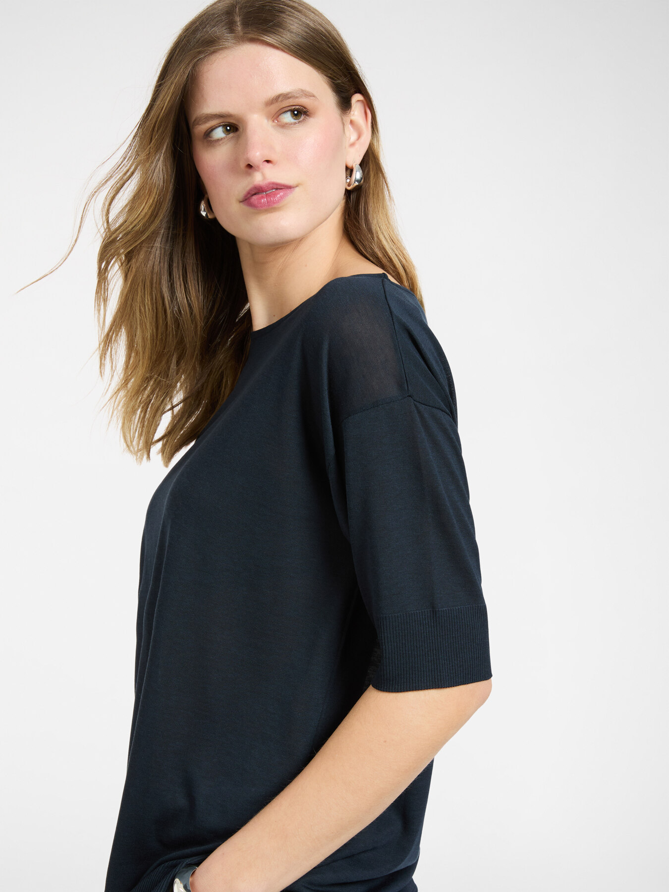 T-shirt in lyocell blend yarn image number 3