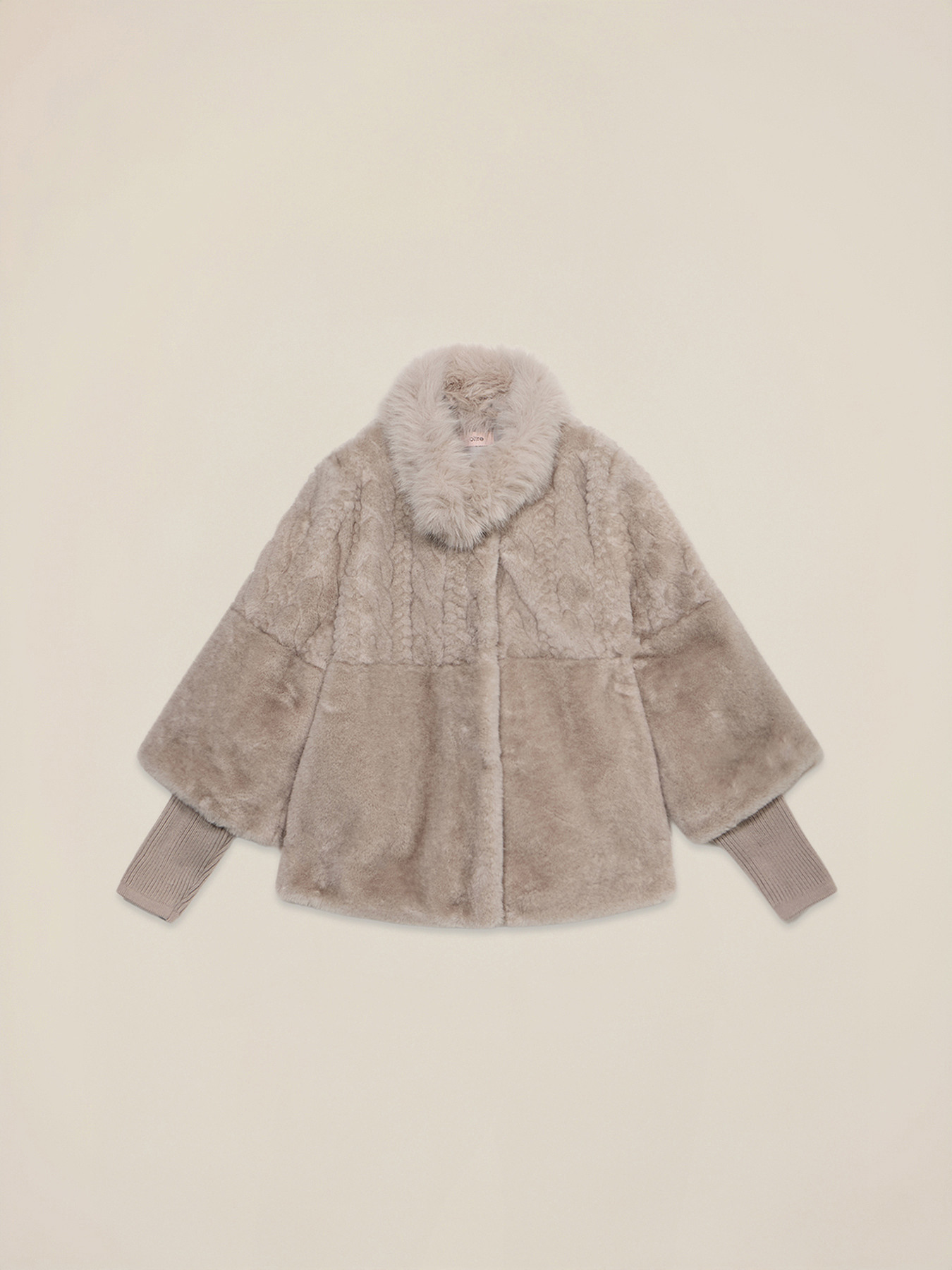 Giubbotto in tessuto effetto peluche a doppia lavorazione image number 3