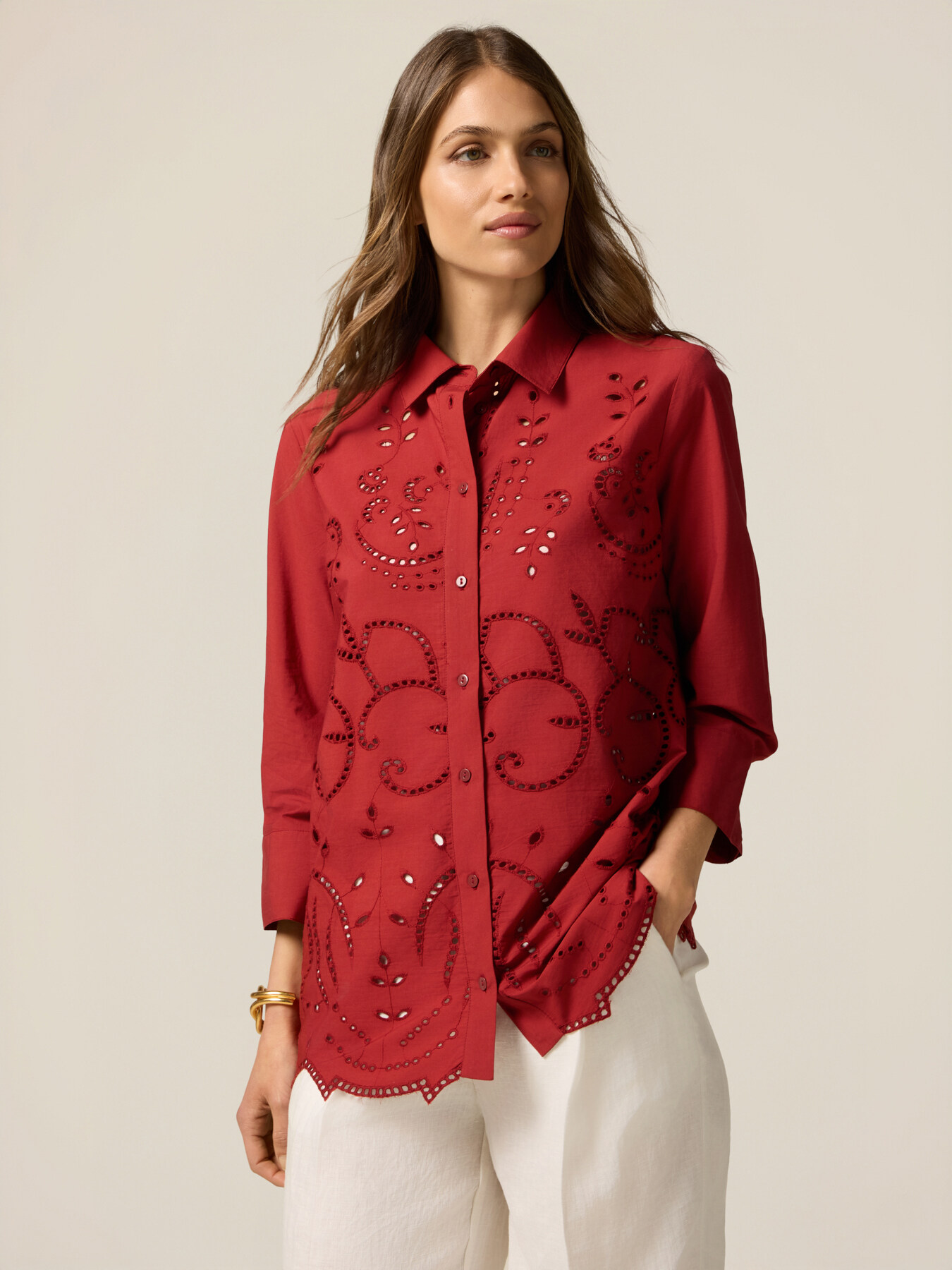 Broderie anglaise shirt image number 0