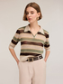 Openwork lurex sweater with collar image number 3