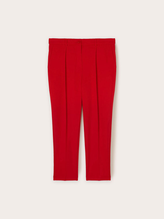 Pantalon coupe normale en tissu crêpe
