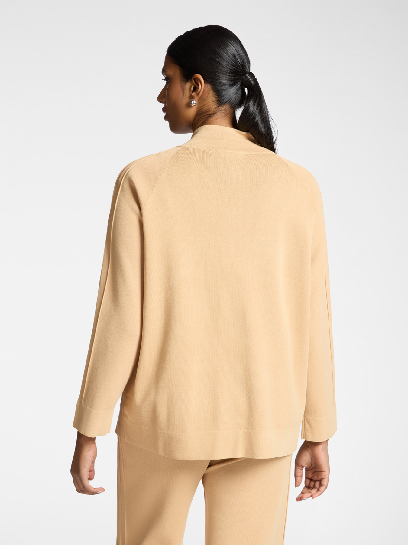 Viscose blend zip-up cardigan image number 1