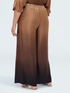 Palazzo pants in d&eacute;grad&eacute; satin image number 1
