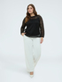 Perforated lace T-shirt image number 2