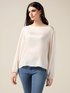Blusa maniche lunghe in raso di viscosa image number 0