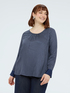 Bluse aus Satin mit geometrischem Muster image number 0