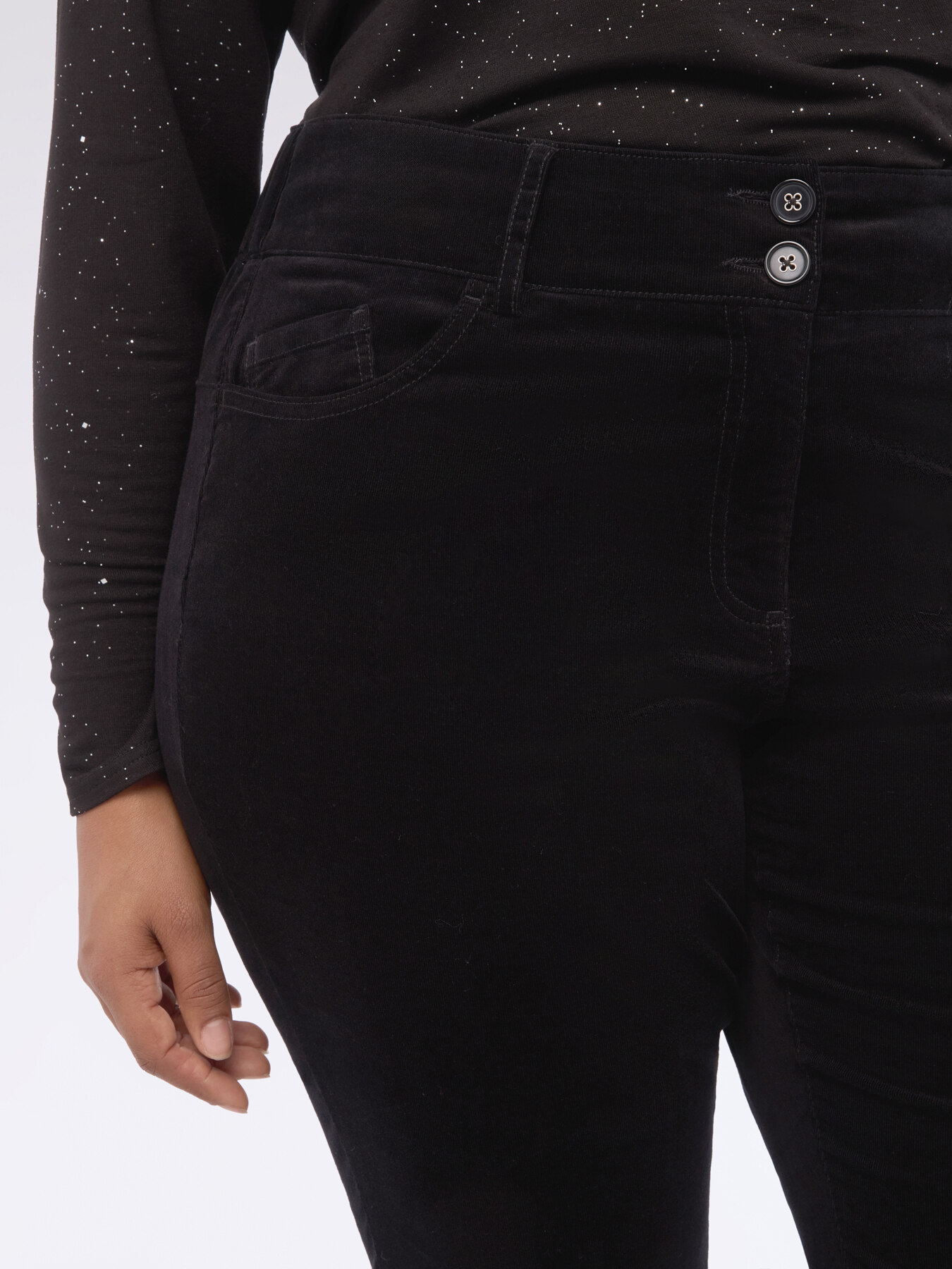 Pantaloni skinny in velluto image number 3