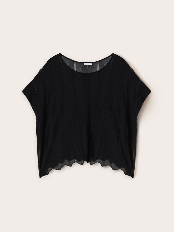 Lurex-Strickponcho
