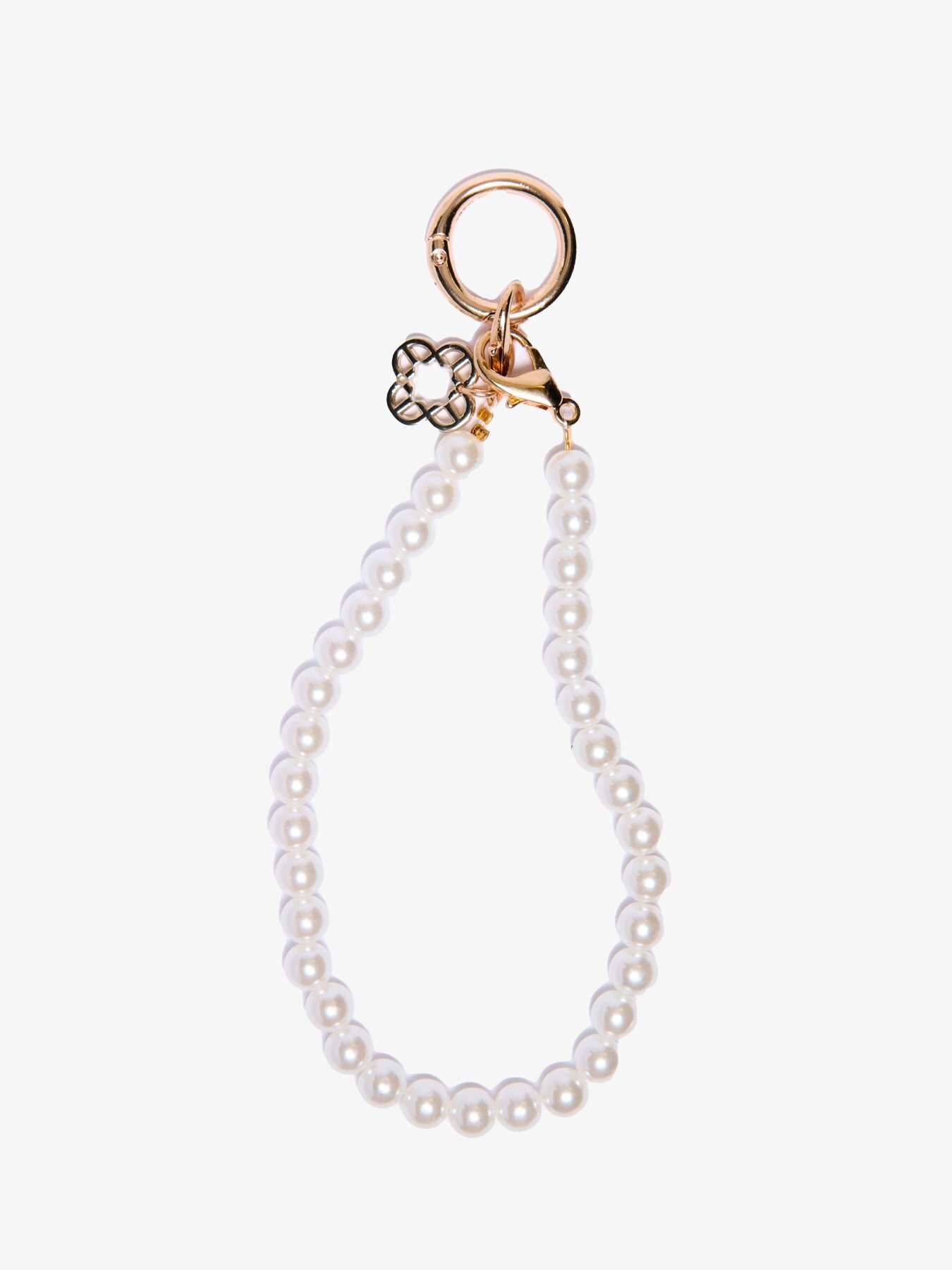 Keychain with pearls and mini Monogram