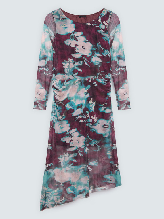 Langes T&uuml;llkleid mit Print