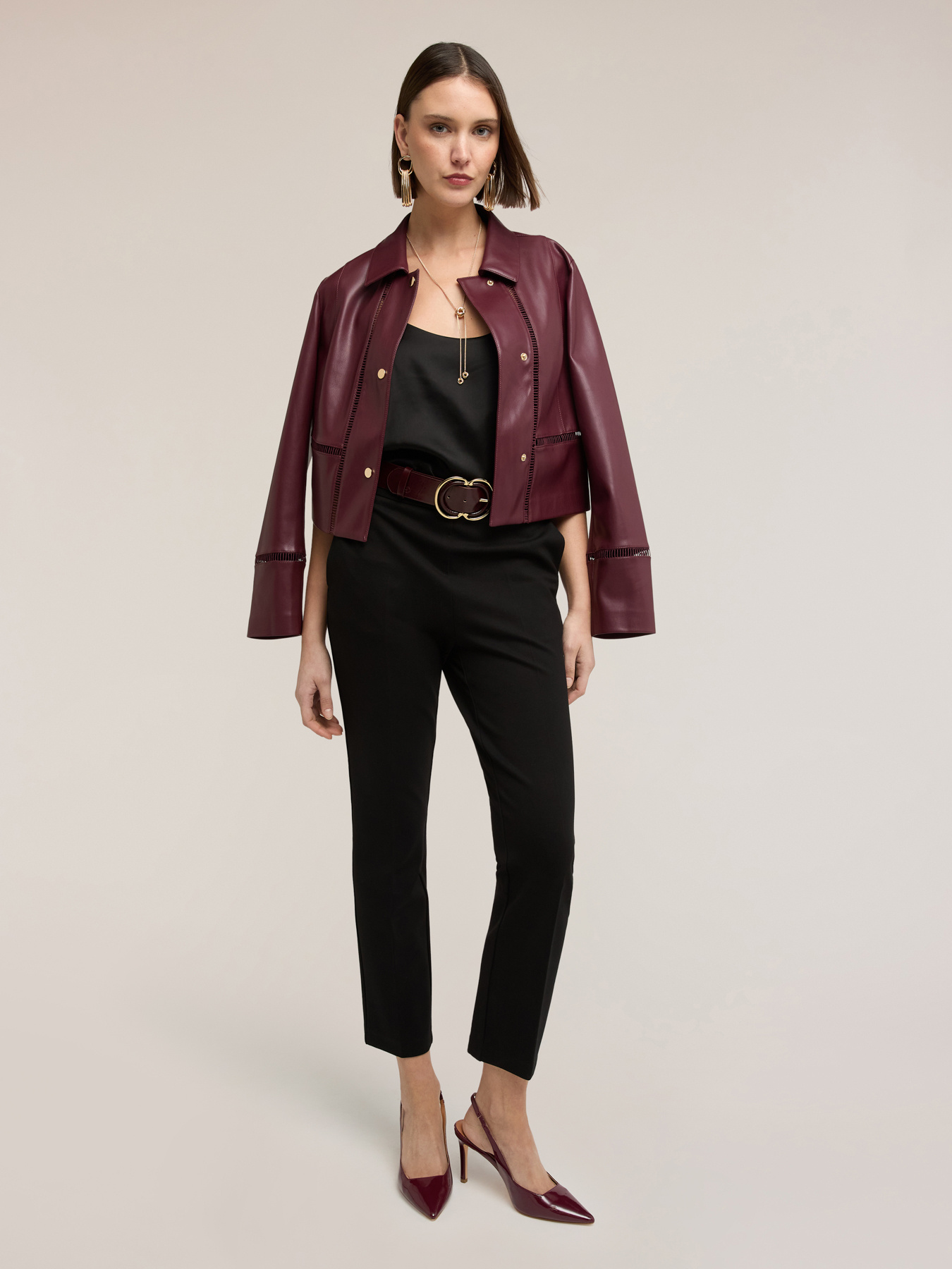 Regular fit trousers in milano stitch image number 0