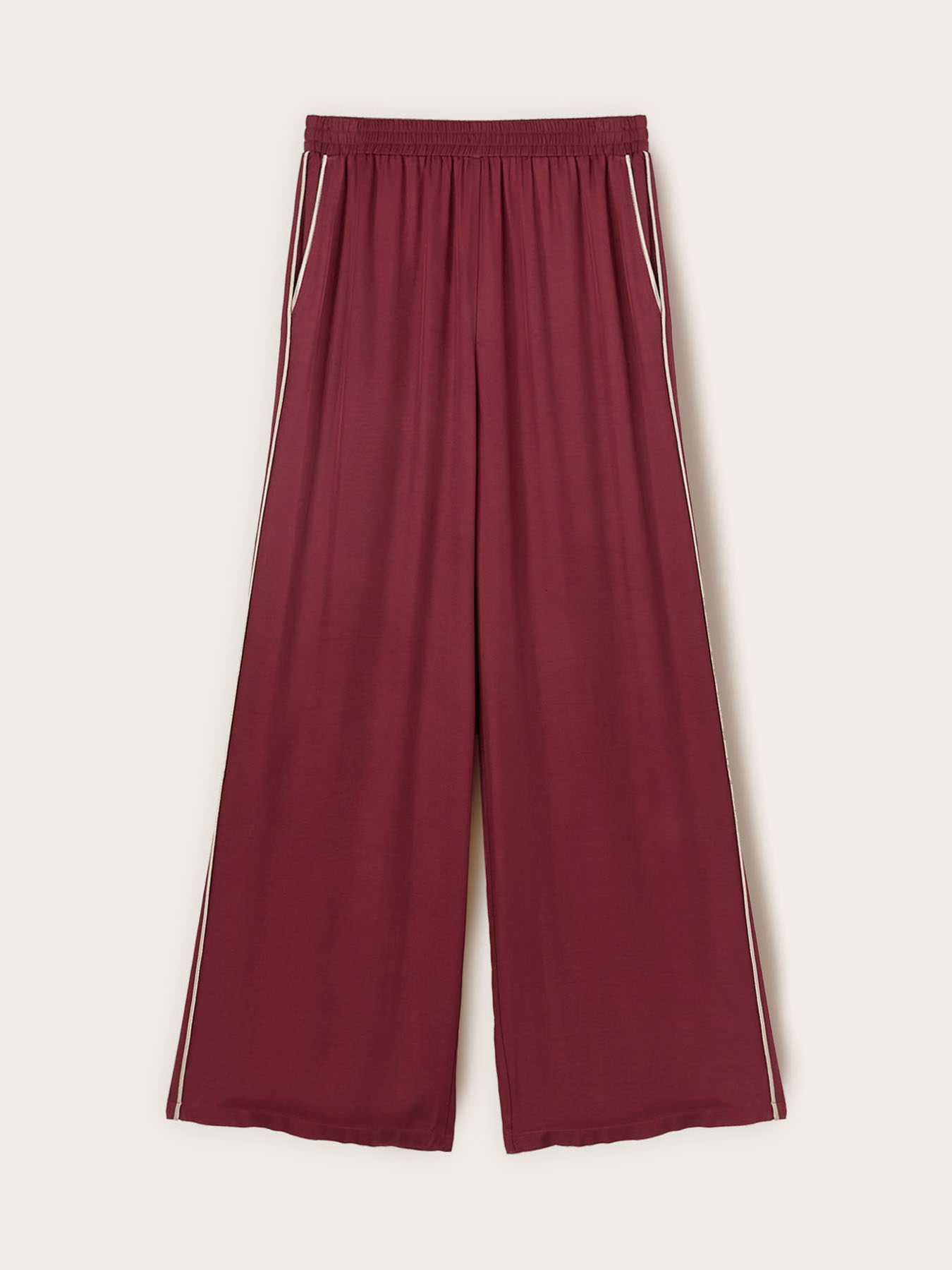 Pantaloni palazzo din twill de viscoză image number 4