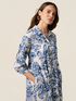 Long patterned cotton shirtdress image number 3