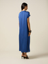 Long satin dress with kimono sleeves image number 1