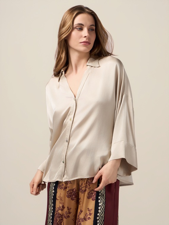 Viscose satin shirt