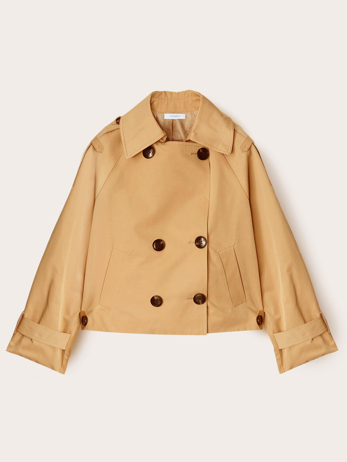 Kurzer zweireihiger Trenchcoat image number 0