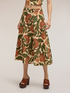Circle skirt in printed poplin image number 0